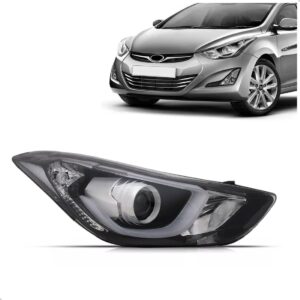 Farol Elantra 14 15 2016 Manual Com Projetor C/ Led 1a Linha - Direito/passageiro