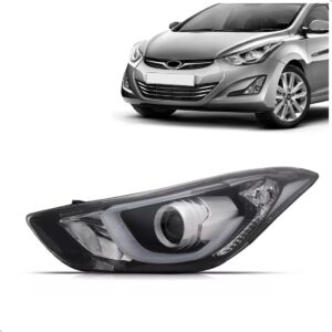 Farol Elantra 14 15 2016 Manual Com Projetor C/ Led 1a Linha - Esquerdo/motorista