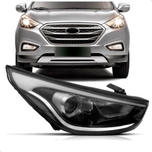 Farol Ix35 16 17 18 19 2020 21 22 Eletrico Com Led 1ª Linha Direito/passageiro