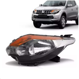 Farol L200 Triton 16 A 23 Mascara Negra Pisca Ambar 1ª Linha Esquerdo/motorista