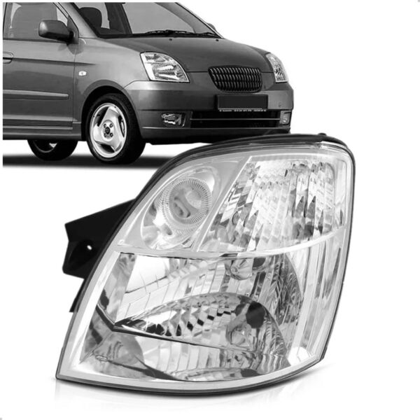 Farol Para Kia Picanto 2006 2007 Cromado 1ª Linha Direito/passageiro