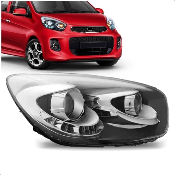 Farol Picanto 12 A 17 Eletrico Com Led Com Projetor 1ª Linha Direito/passageiro