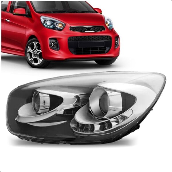 Farol Picanto 12 A 17 Eletrico Com Led Com Projetor 1ª Linha Esquerdo/motorista