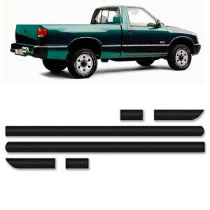 Jogo Friso Lateral Para S10 Cabine Simples 1995 A 2000 6pcs