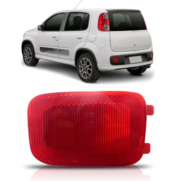 Lanterna Refletor Traseiro Uno 11 12 13 14 Vermelha 1ª Linha - Vermelho Esquerdo