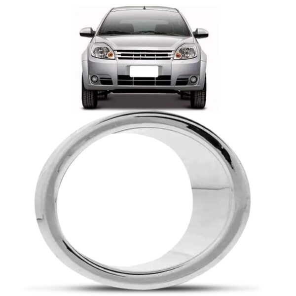 Aro Suporte Farol Milha Ka 08/2010 Copo Cromado Ld/le Oferta Preto