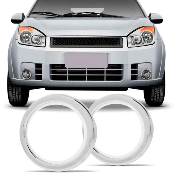 Aro Farol Milha Fiesta 2007 08 09 2010 Copo Cromado Ld/le