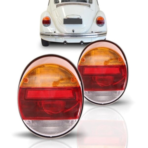 Lanterna Traseira Fusca Fafa 1976 A 1996 Tricolor 1a Linha