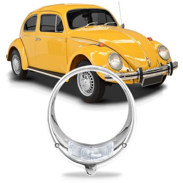Aro Farol Para Fusca Tremendao 1969 1970 1971 1972 Cromado Cinza Ambos Os Lados