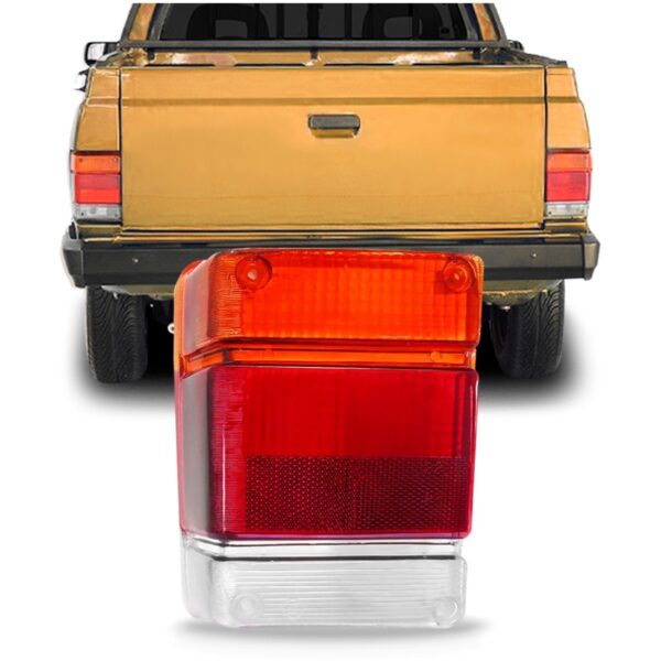 Lente Sinaleira Traseira Chevy 1983/1994 Tricolor Acrílico Lado Esquerdo
