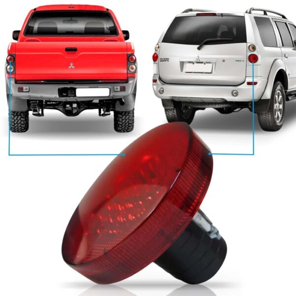 Lanterna Traseira L200 Pajero Sport 2004 A 2007 Vermelha Vermelho