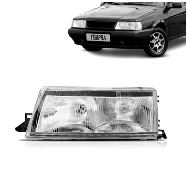 Farol Tempra 91 92 93 1994 95 1996 Com Foco Simples 1ª Linha Esquerdo/motorista