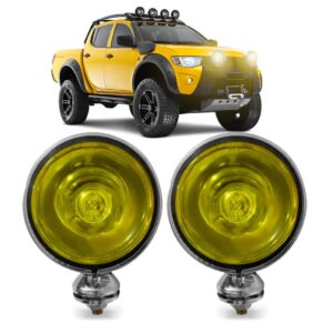Par Farol Milha Auxiliar Off Road Amarelo Mega Desconto