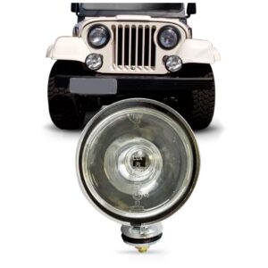 Farol Off Road 130mm Branco E Cromado Universal Com Garantia
