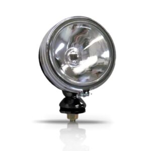 Farol Milha Off Road 130mm Preto Com Aro Cromado Universal.