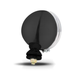 Farol Milha Off Road 130mm Preto Com Aro Cromado Universal.
