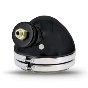 Farol Milha Off Road 130mm Preto Com Aro Cromado Universal.