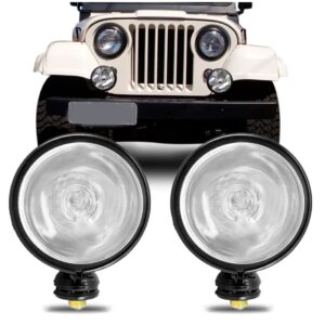 Farol Auxiliar Neblina Off Road 130mm Todo Preto Universal