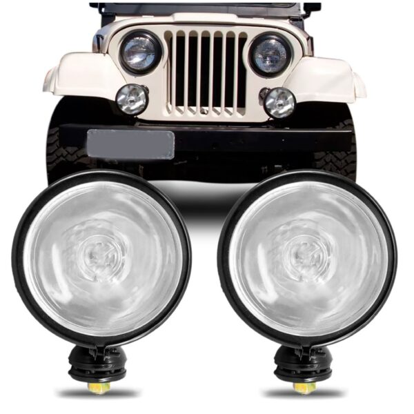 Farol Auxiliar Neblina Off Road 130mm Todo Preto Universal