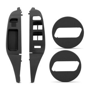 Jogo Moldura Botao Vidro Eletrico Fox 2004 A 2009 4p Cinza