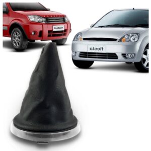 Coifa Cambio Ecosport/fiesta 2003/2011 Napa Preto Aro Crom