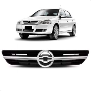 Tela Frontal Radiador Astra 2003 A 12 Preta C/ Friso Cromado Cromado
