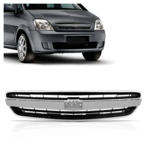 Grade Radiador Meriva 2009 A 2012 Preto C/friso Aro Cromado