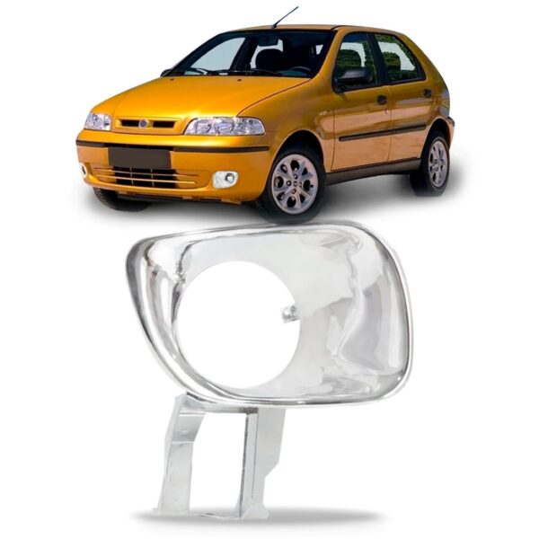 Suporte Farol Milha Palio 2001 2002 2003 Cromado Lado Direito