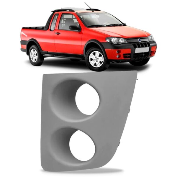 Moldura Milha Palio Adventure 04/2008 Primer Com Furo Oferta Lado Esquerdo