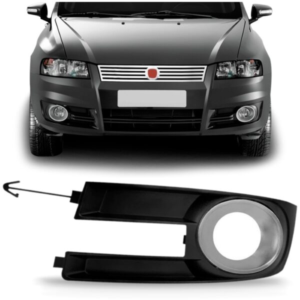 Moldura Milha Stilo 2008 A 2009 Com Furo Cromado Lado Esquerdo