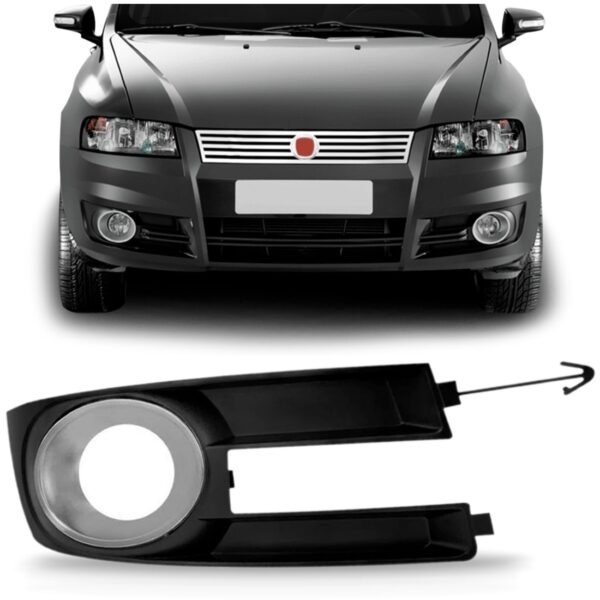 Moldura Milha Stilo 2008 A 2009 Com Furo Cromado Lado Direito