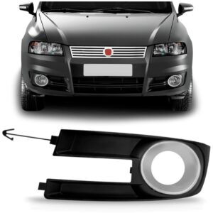 Moldura Milha Stilo 2008 2009 2010 2011 2012 Com Furo Prata Lado Esquerdo