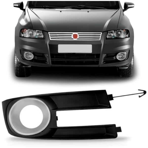 Moldura Milha Stilo 2008 2009 2010 2011 2012 Com Furo Prata Lado Direito