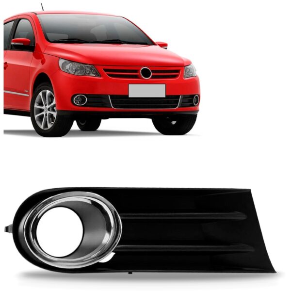 Moldura Milha Gol G5 2009 10 11 2012 Com Furo Aro Cromado Lado Direito