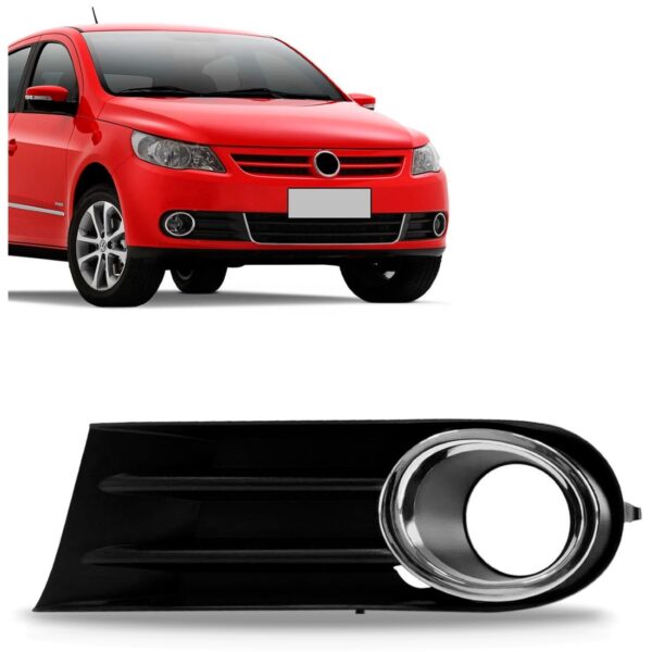 Moldura Milha Gol G5 2009 10 11 2012 Com Furo Aro Cromado Lado Esquerdo