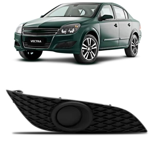 Moldura Milha Para Vectra 2009 2010 2011 Sem Furo Cor Preta Lado Direito
