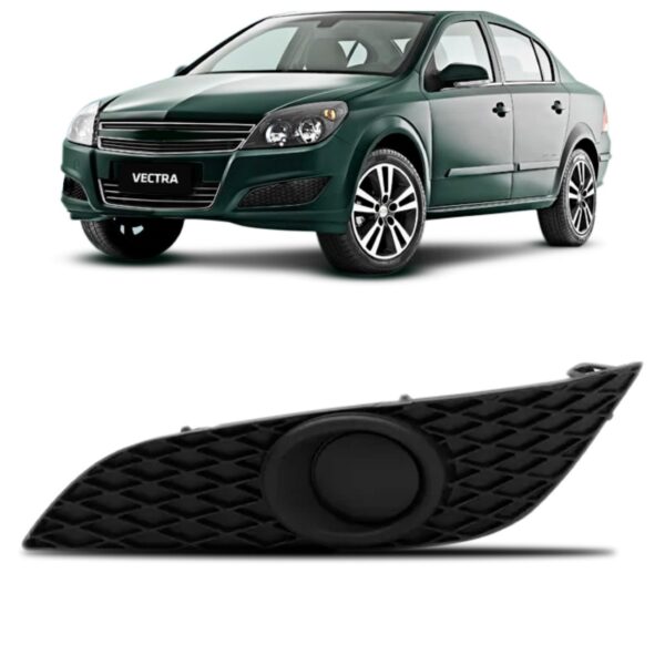 Moldura Milha Para Vectra 2009 2010 2011 Sem Furo Cor Preta Lado Esquerdo