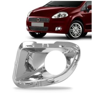 Moldura Milha Punto 2007 08 09 10 11 2012 Cromada Com Furo Lado Direito