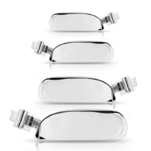 Kit Macaneta Cromado Acetinada  Tampa Combustivel Peugeot 4p