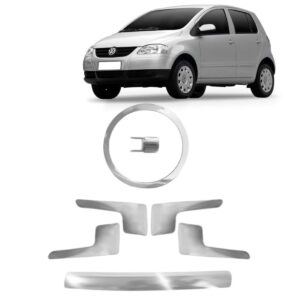 Kit Maçaneta  Aro Da Coifa Botão Do Freio De Mão Fox 03 Á 10