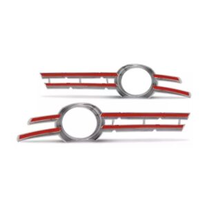 Par Moldura Cromado Do Farol De Milha Vw Fox 2007 2008