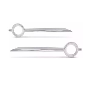 Par Tela Frontal Cromada Do Farol De Milha Vw Gol G3 99 A 03 - Cromada