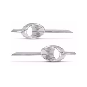 Par Tela Frontal Cromada Do Farol De Milha Vw Gol G3 99 A 03 - Cromada