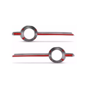 Par Tela Frontal Cromada Do Farol De Milha Vw Gol G3 99 A 03 - Cromada