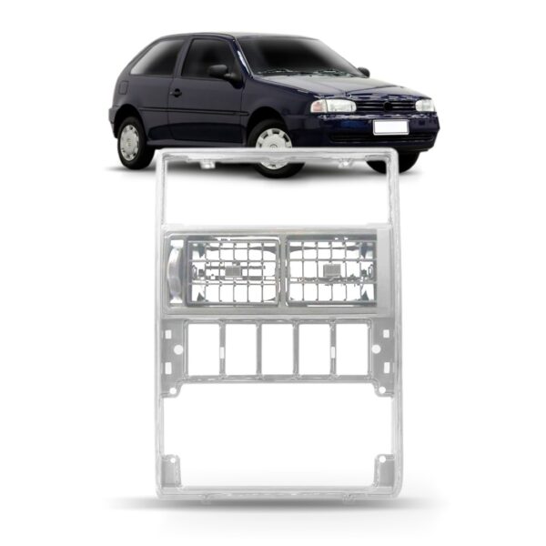 Moldura Radio Painel Cromada Gol 1995 Á 1999 Com Difuso