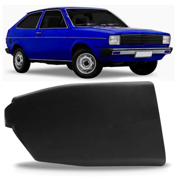 Polaina Parachoque Dianteiro Gol 1981 1982 1983 Preto Lado Esquerdo