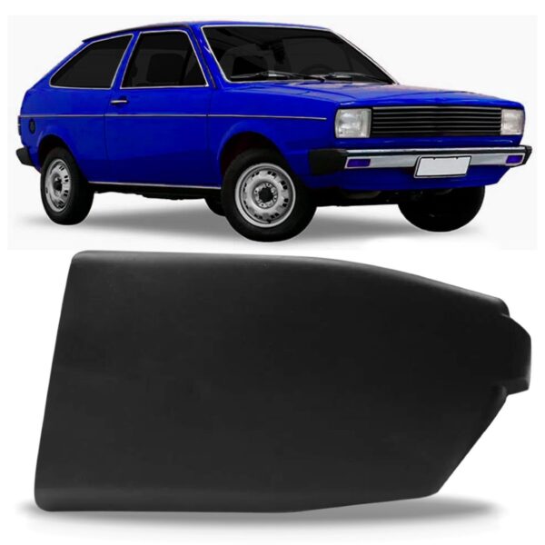 Polaina Parachoque Dianteiro Gol 1981 1982 1983 Preto Lado Direito