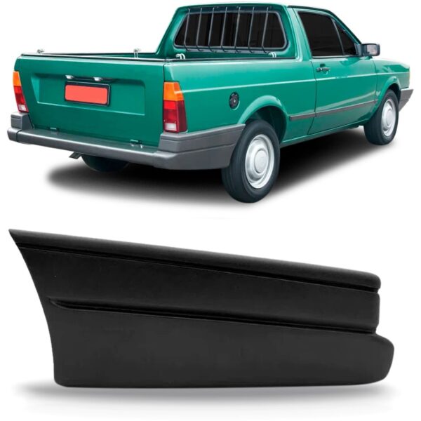 Ponteira Parachoque Traseiro Para Saveiro 1993 A 1997 Preto Lado Esquerdo