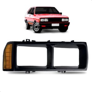 Moldura Farol Passat 1983 A 1988 Foco Duplo Preto Lado Direito