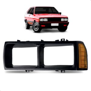 Moldura Farol Passat 1983 A 1988 Foco Duplo Preto Lado Esquerdo